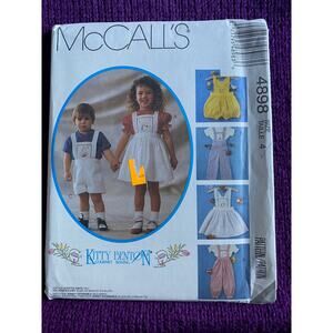 McCalls sewing pattern 4898 Pinafore overall top size 4